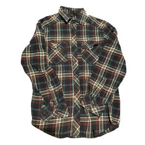 Straight Faded Dress Shirt Blue‎ White Red Plaid Small Made China